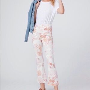 PAIGE Claudine Crop Flare Jeans Georgia Bloom High Rise Size 27